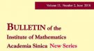 Bulletin of the Institute of Mathematics Academia Sinica New Series, Vol. 13, No. 2 is now available.