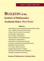 Bulletin of the Institute of Mathematics Academia Sinica New Series Volume 14 Number 1 is now available